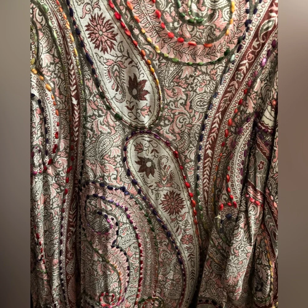 46. Raj Multicolor Paisley Kimono - Picture 3 of 6